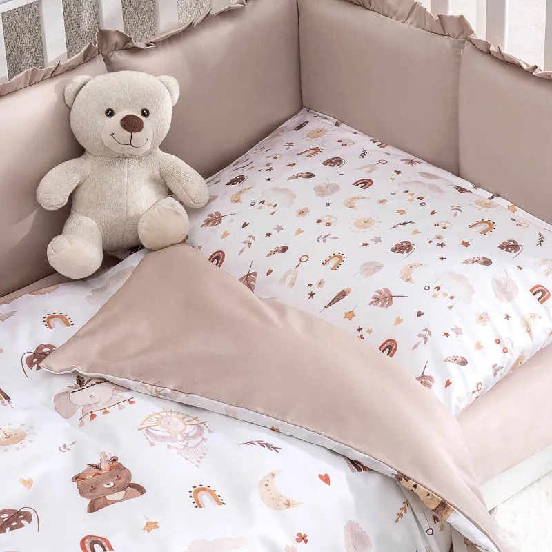 Lenjerie de pat pentru copii Perina Boho (BH3-01.1) Bej Lenjerie de pat pentru copii Perina Boho (BH3-01.1) Bej