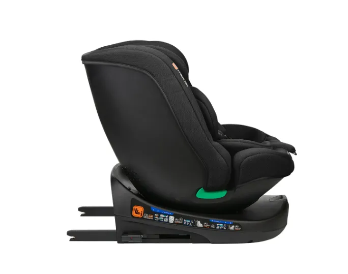 Scaun auto 40-150 cm (i-Size) Isofix KikkaBoo i-Round Black, rotativ 360 Scaun auto 40-150 cm (i-Size) Isofix KikkaBoo i-Round Black, rotativ 360