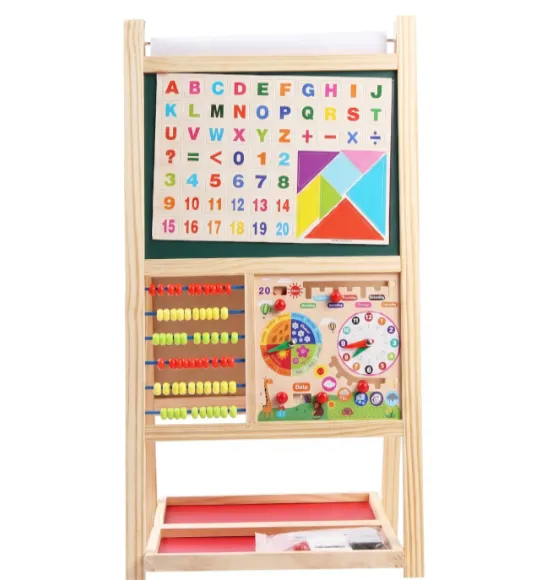 Șevalet din lemn cu două fețe, 46 × 44,2 × 98 cm, cu litere englezești, cod 2557D Șevalet din lemn cu două fețe, 46 × 44,2 × 98 cm, cu litere englezești, cod 2557D