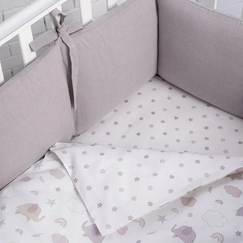 Lenjerie de pat pentru copii Perina Fancy (F3-01.14) Elefanți violet Lenjerie de pat pentru copii Perina Fancy (F3-01.14) Elefanți violet