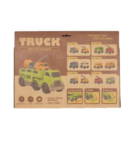 Transportor auto cu 2 autobuze Mini City Haulers, cod 962045 Transportor auto cu 2 autobuze Mini City Haulers, cod 962045