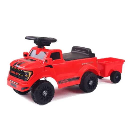 Tolocar pentru copii Ford F-150 cu remorcă și muzică, roșu