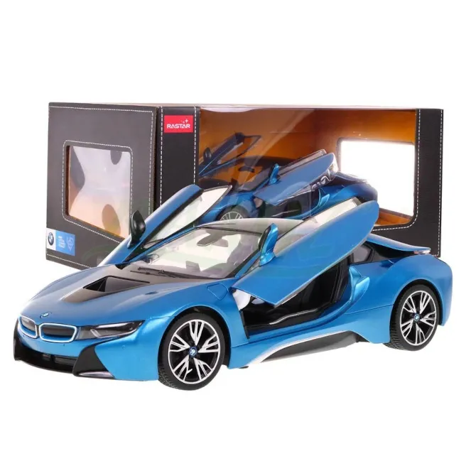Mașină RASTAR 1:14 BMW i8, 71000, albastră, cod 1909D Mașină RASTAR 1:14 BMW i8, 71000, albastră, cod 1909D