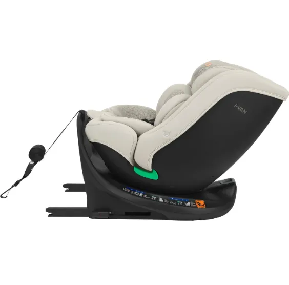 Scaun auto 40-150 cm (i-Size) Isofix KikkaBoo i-Van Light Beige, rotativ 360 Scaun auto 40-150 cm (i-Size) Isofix KikkaBoo i-Van Light Beige, rotativ 360