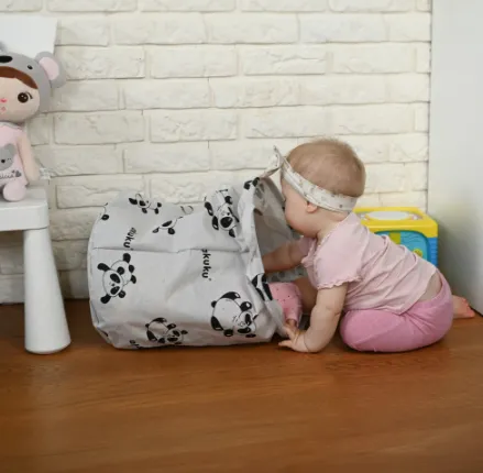 Coș pentru jucării Akuku Panda White Coș pentru jucării Akuku Panda White
