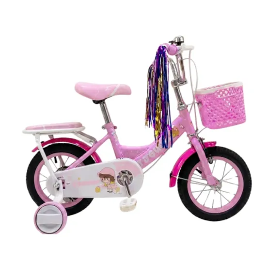 Bicicletă pentru copii 12′, cu roți ajutătoare (XNR-12 roz)