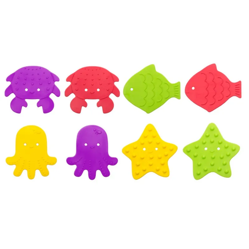 Set de mini-covorase anti-alunicare Roxy Kids „Sea Animals”, 8 buc. (RBM-010-8) Bright colors