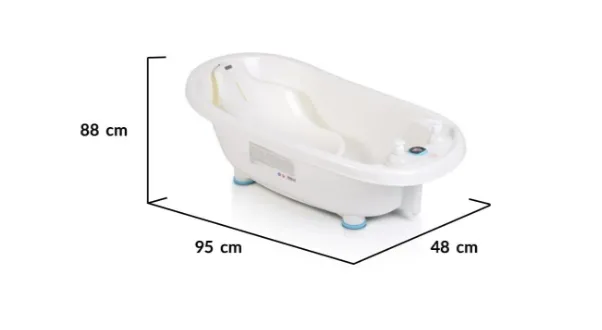 Cădiță cu suport și termometru Moni Bubble Blue, 95 cm Cădiță cu suport și termometru Moni Bubble Blue, 95 cm