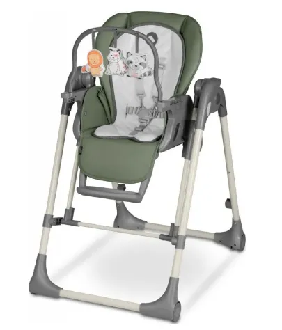 Scaun de masa cu funcție de balansare Lionelo Laurice Olive Green Scaun de masa cu funcție de balansare Lionelo Laurice Olive Green