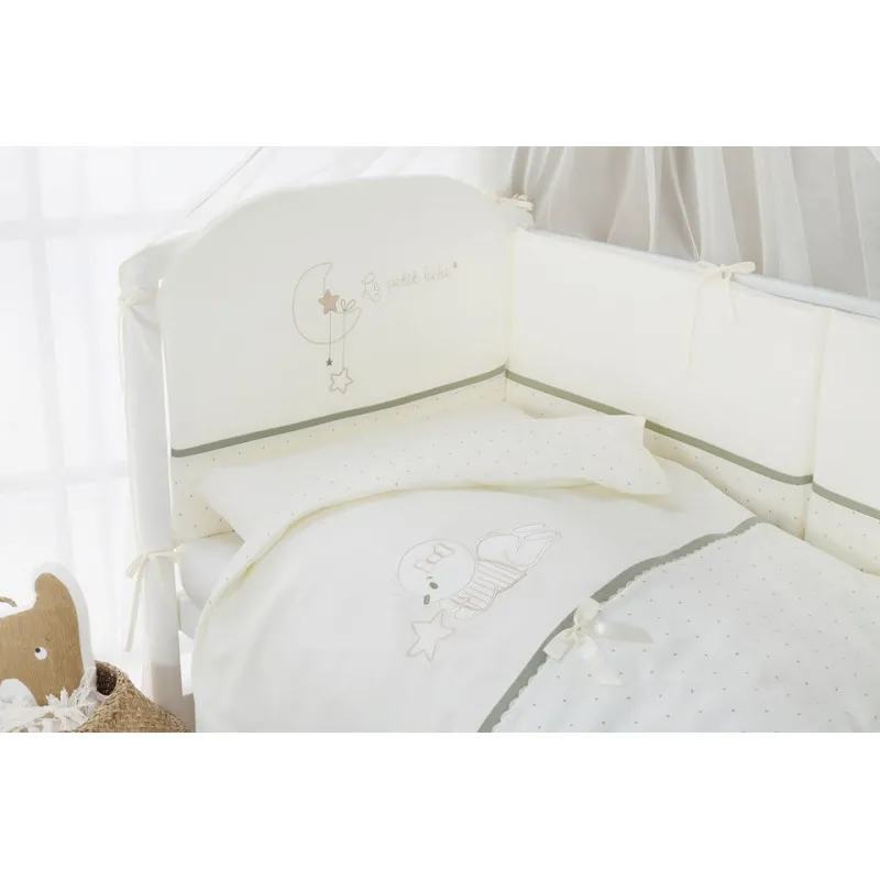 Lenjerie de pat pentru copii Perina Le petit bebe (PB3-01.1) Olive Lenjerie de pat pentru copii Perina Le petit bebe (PB3-01.1) Olive