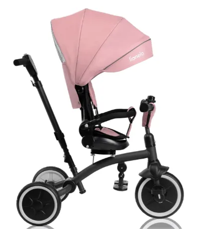 Tricicleta 2 in 1 Lionelo Tris Plus Pink Rose Tricicleta 2 in 1 Lionelo Tris Plus Pink Rose