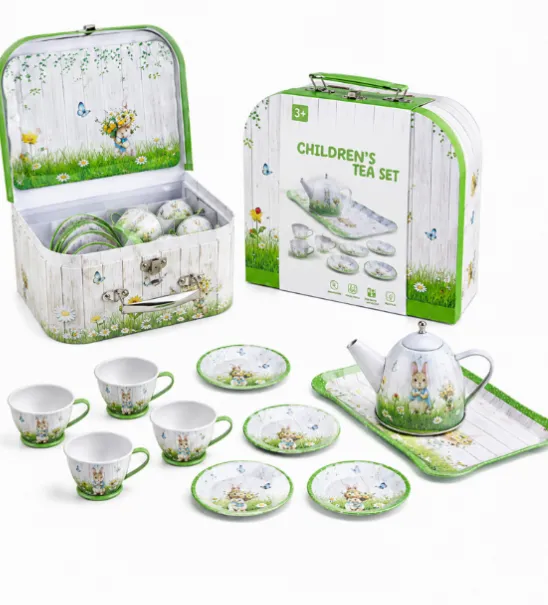 Set de ceai in valiza, bicicleta, metal,555-CH004