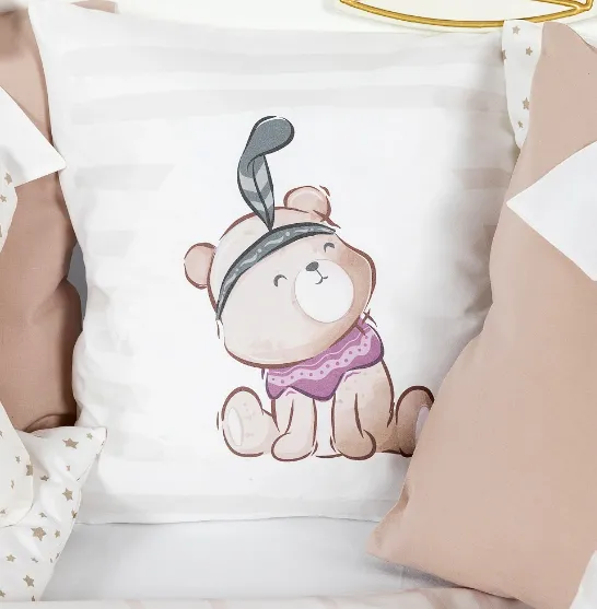 Lenjerie de pătuț 8 piese PM Premium Panda Lenjerie de pătuț 8 piese PM Premium Panda