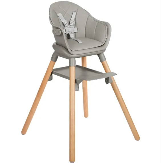 Scaun de masa 6 in 1 Kikkaboo Woody Grey Scaun de masa 6 in 1 Kikkaboo Woody Grey