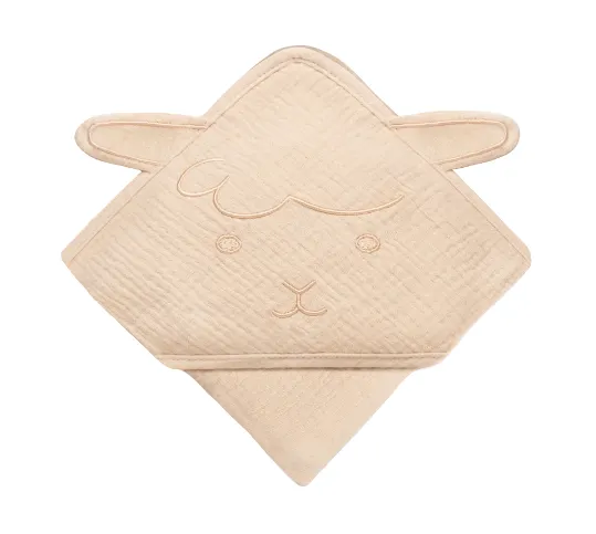 Prosop de baie Lionelo Muslin Hooded Towel Beige Sand, 80x80 cm Prosop de baie Lionelo Muslin Hooded Towel Beige Sand, 80x80 cm