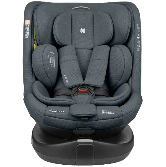 Scaun auto 40-150 cm (i-Size) Isofix KikkaBoo i-Round Dark Grey, rotativ 360 Scaun auto 40-150 cm (i-Size) Isofix KikkaBoo i-Round Dark Grey, rotativ 360