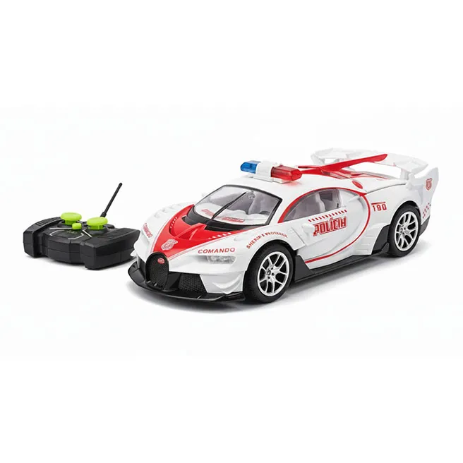 Mașină de poliție de curse cu radiocomandă, roșie, cod 932110 Mașină de poliție de curse cu radiocomandă, roșie, cod 932110