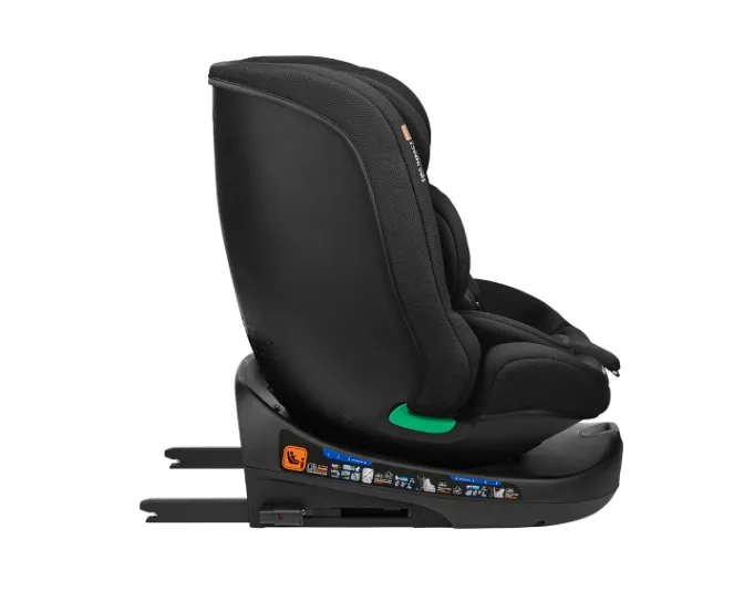 Scaun auto 40-150 cm (i-Size) Isofix KikkaBoo i-Round Black, rotativ 360 Scaun auto 40-150 cm (i-Size) Isofix KikkaBoo i-Round Black, rotativ 360
