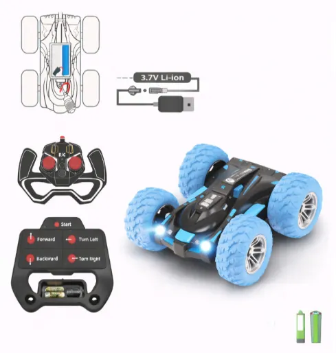 Mașină stunt cu telecomandă Stunt Car 1:16, albastră, cod 952662 Mașină stunt cu telecomandă Stunt Car 1:16, albastră, cod 952662
