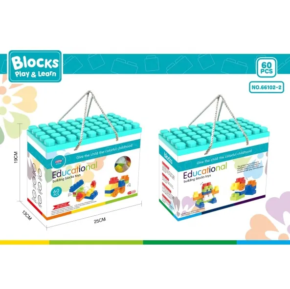 Set de construcție puzzle pentru băieți, 60 piese, material plastic,66102-2