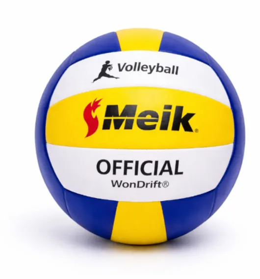 Minge de volei Size 5 PU Leather-Covered, galben-albastru, cod 2160D