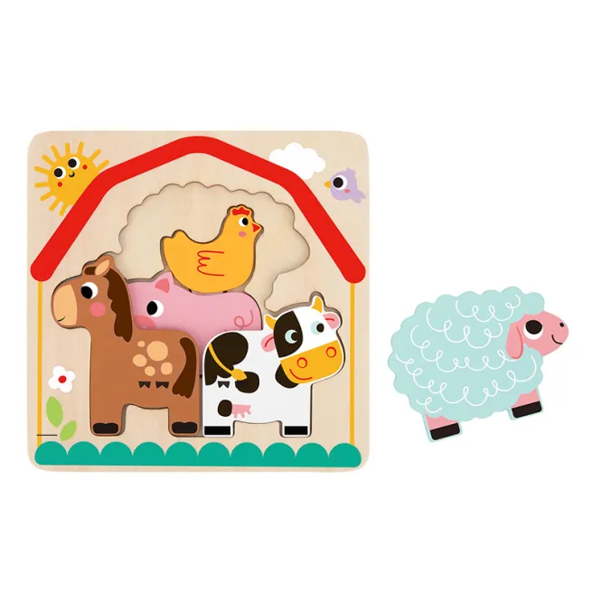 Puzzle stratificat Animalele fermei, cod 57251