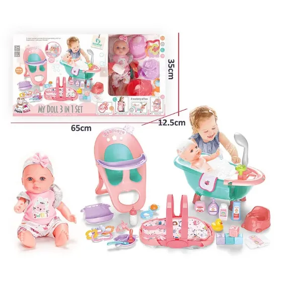 PAPUSA BABY CU ACCESORII CU SUNET 72441