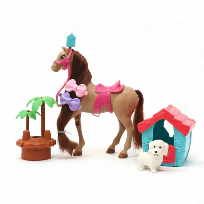 Set Cal cu câine și accesorii, cod 942019 Set Cal cu câine și accesorii, cod 942019