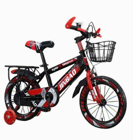 Bicicletă pentru copii cu 4 roți, 18 inch, roșie, cod 2287D Bicicletă pentru copii cu 4 roți, 18 inch, roșie, cod 2287D