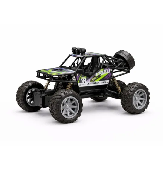 Mașină Rock Crawler 1:18 cu telecomanda, metalică, verde-roz, cod 2422D Mașină Rock Crawler 1:18 cu telecomanda, metalică, verde-roz, cod 2422D
