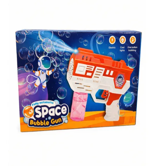 Pistol pentru baloane de sapun, albastru, cod 10080b