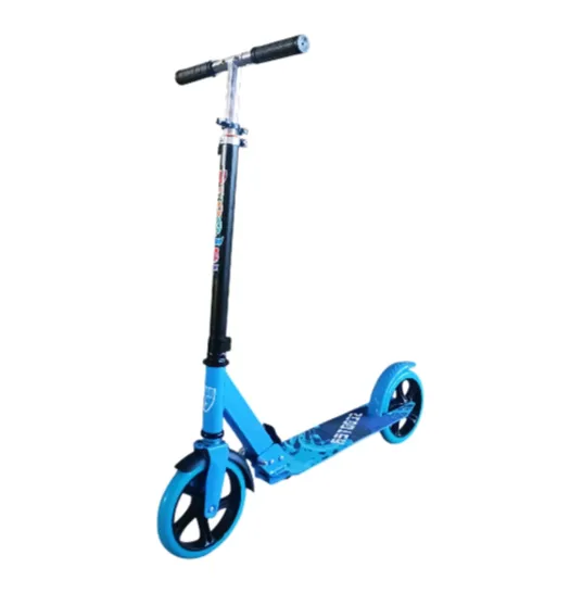 Trotinetă pentru copii cu 2 roți, ghidon reglabil și frână de picior, albastru, RTM Scooter (16581)