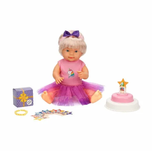 Păpușa BEBELOU LA MULȚI ANI 2 AST. 40CM. S00040021 Păpușa BEBELOU LA MULȚI ANI 2 AST. 40CM. S00040021