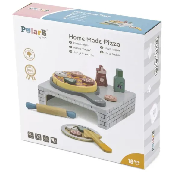 Set de joc din lemn „Pizzerie”, 19 piese Set de joc din lemn „Pizzerie”, 19 piese