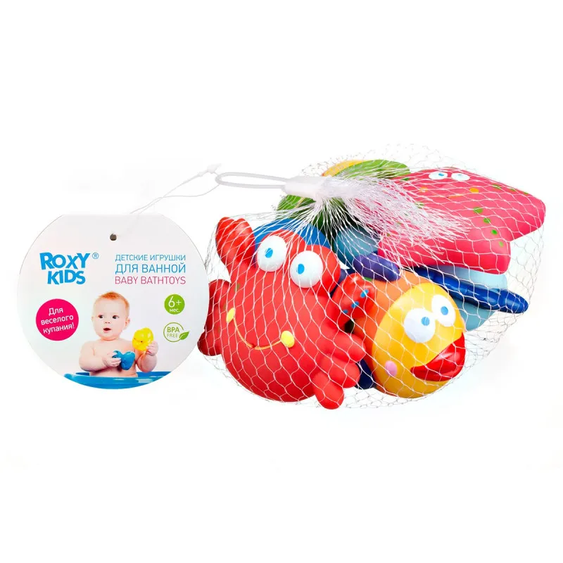 Set de jucarii de baie Roxy Kids „Locuitorii mării” (6 buc.) (RRT-811-2) Set de jucarii de baie Roxy Kids „Locuitorii mării” (6 buc.) (RRT-811-2)