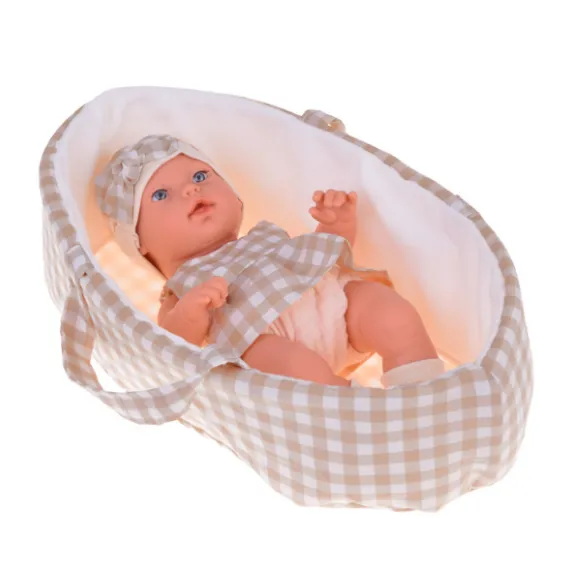 Păpușă „Bebeluș” cu landou și iepuraș de pluș, 33 cm Păpușă „Bebeluș” cu landou și iepuraș de pluș, 33 cm