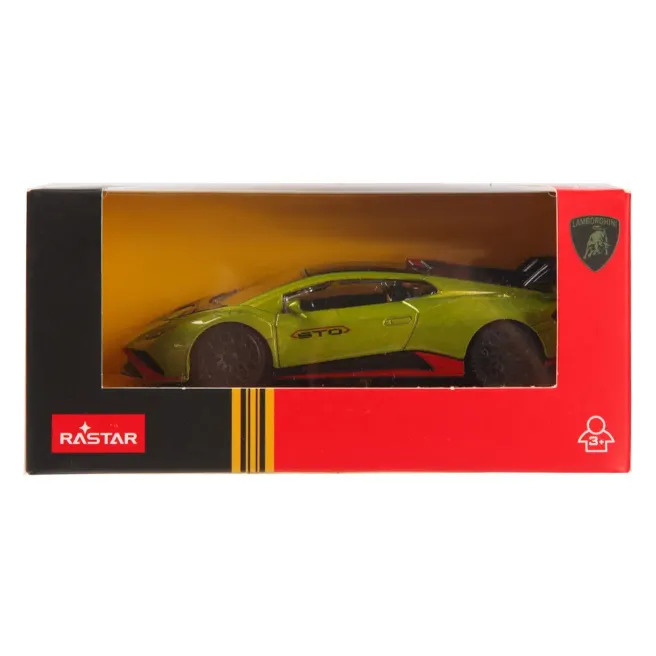 Mașină RASTAR Die cast 1:43 Lamborghini Huracan STO, galben, cod 1913D Mașină RASTAR Die cast 1:43 Lamborghini Huracan STO, galben, cod 1913D