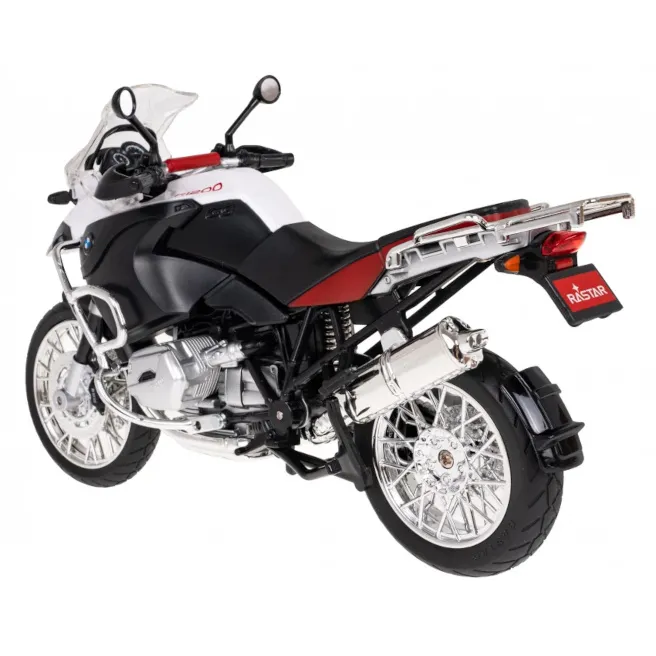 Motocicleta RASTAR Die cast 1:9 BMW R1200GS, alb, cod 1927D Motocicleta RASTAR Die cast 1:9 BMW R1200GS, alb, cod 1927D