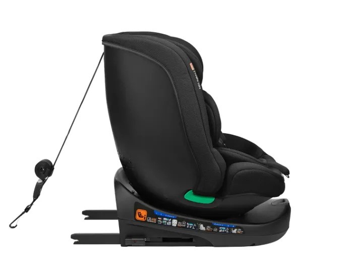 Scaun auto 40-150 cm (i-Size) Isofix KikkaBoo i-Round Black, rotativ 360 Scaun auto 40-150 cm (i-Size) Isofix KikkaBoo i-Round Black, rotativ 360