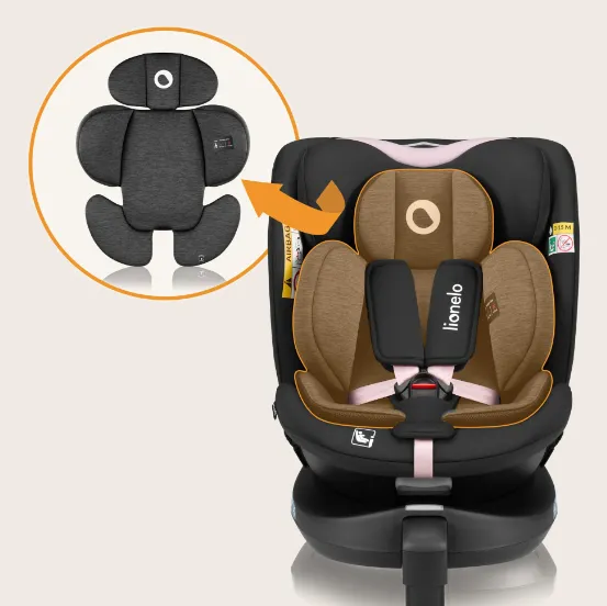 Scaun auto 40-150 cm (i-Size) Isofix Lionelo Navy Black Pink, rotativ 360 Scaun auto 40-150 cm (i-Size) Isofix Lionelo Navy Black Pink, rotativ 360