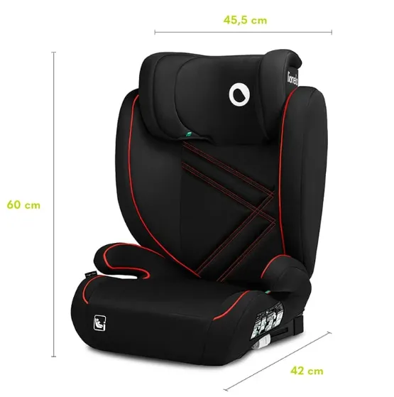 Scaun auto 100-150 cm (i-Size) Isofix Lionelo Hugo Sporty Black Red Scaun auto 100-150 cm (i-Size) Isofix Lionelo Hugo Sporty Black Red