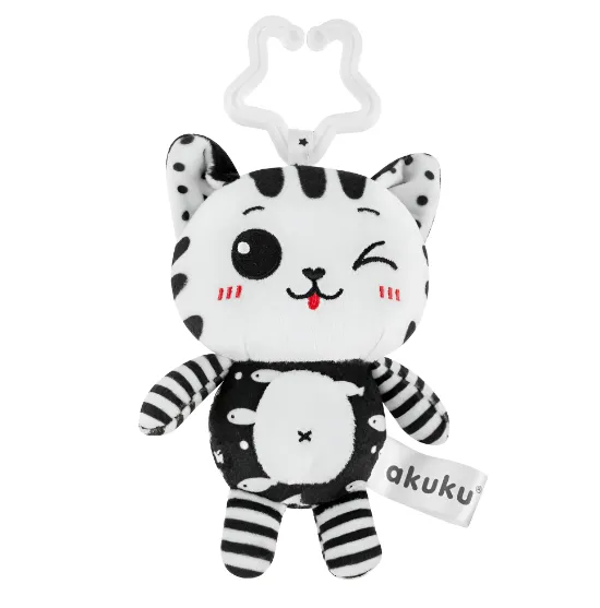 Jucarie pentru cărucior Akuku Kitty Black&White