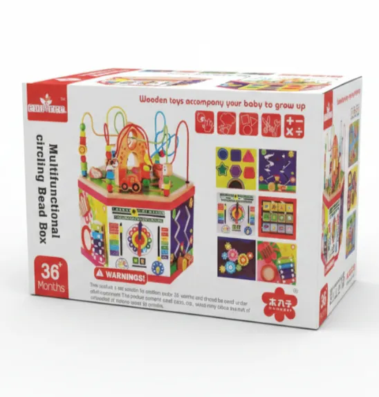 Cub labirint educativ din lemn – Căsuță, cod 1504D