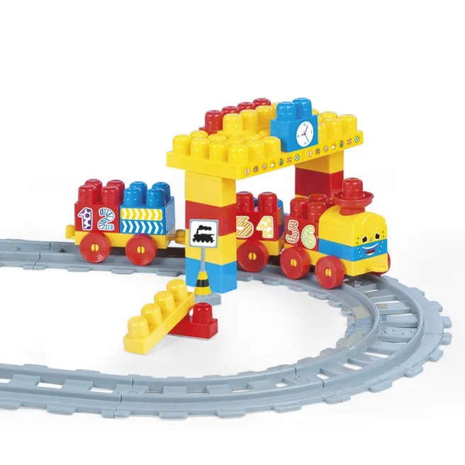 DL Set de constructii cu trenulet, 58 piese DL Set de constructii cu trenulet, 58 piese
