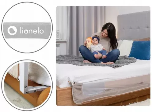 Barieră de protecție pentru pat Lionelo Eva Grey Melange, 150 cm Barieră de protecție pentru pat Lionelo Eva Grey Melange, 150 cm