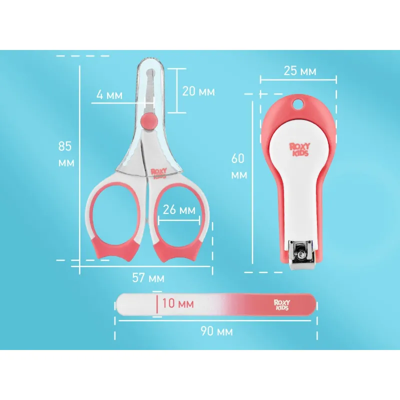 Set manichiura 3X1 Roxy Kids, Coral (RPS-004-P) Set manichiura 3X1 Roxy Kids, Coral (RPS-004-P)