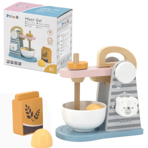 Set de joaca din lemn „Mixer”, 4 piese