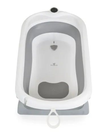 Set cădiță pliabilă cu termometru Moni Balena Grey, 5 piese Set cădiță pliabilă cu termometru Moni Balena Grey, 5 piese