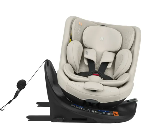 Scaun auto 40-150 cm (i-Size) Isofix KikkaBoo i-Van Light Beige, rotativ 360 Scaun auto 40-150 cm (i-Size) Isofix KikkaBoo i-Van Light Beige, rotativ 360