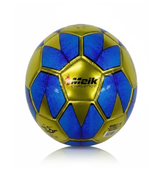 Minge de fotbal Size 5 TPU Machine-Stitched 7, albastru cu auriu, cod 2195D